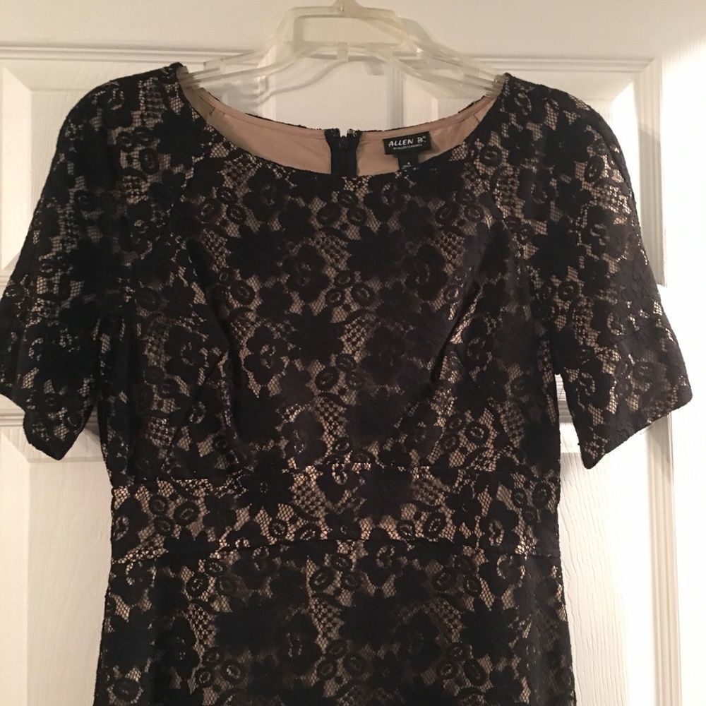 Black Lace Short Sleeve Holiday‎ Dress Size 4 New - Picture 3 of 4